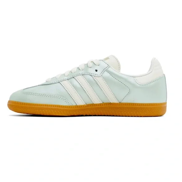 adidas Samba OG Women's Athletic Shoes - Mint Green and White - Picture 4 of 8